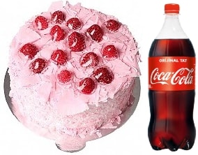 Frambuazlı Pasta Cola Hediyeli