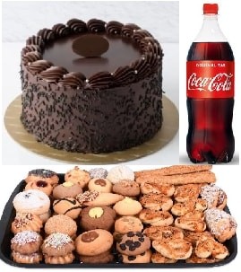 Klasik Çikolatalı Pasta 1 Kg Kuru Pasta ve 1 Lt Cola Paketi