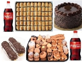 Tam Teşekküllü Tatlı Menüsü 4 Kg Karışık Tatlı ve 2 Litre Kola